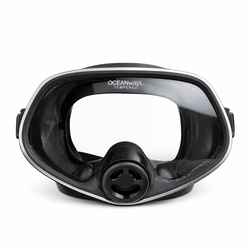 Oceanways 1990's Professional Pacific‎ Dive Mask OM816 Black Tempered USA